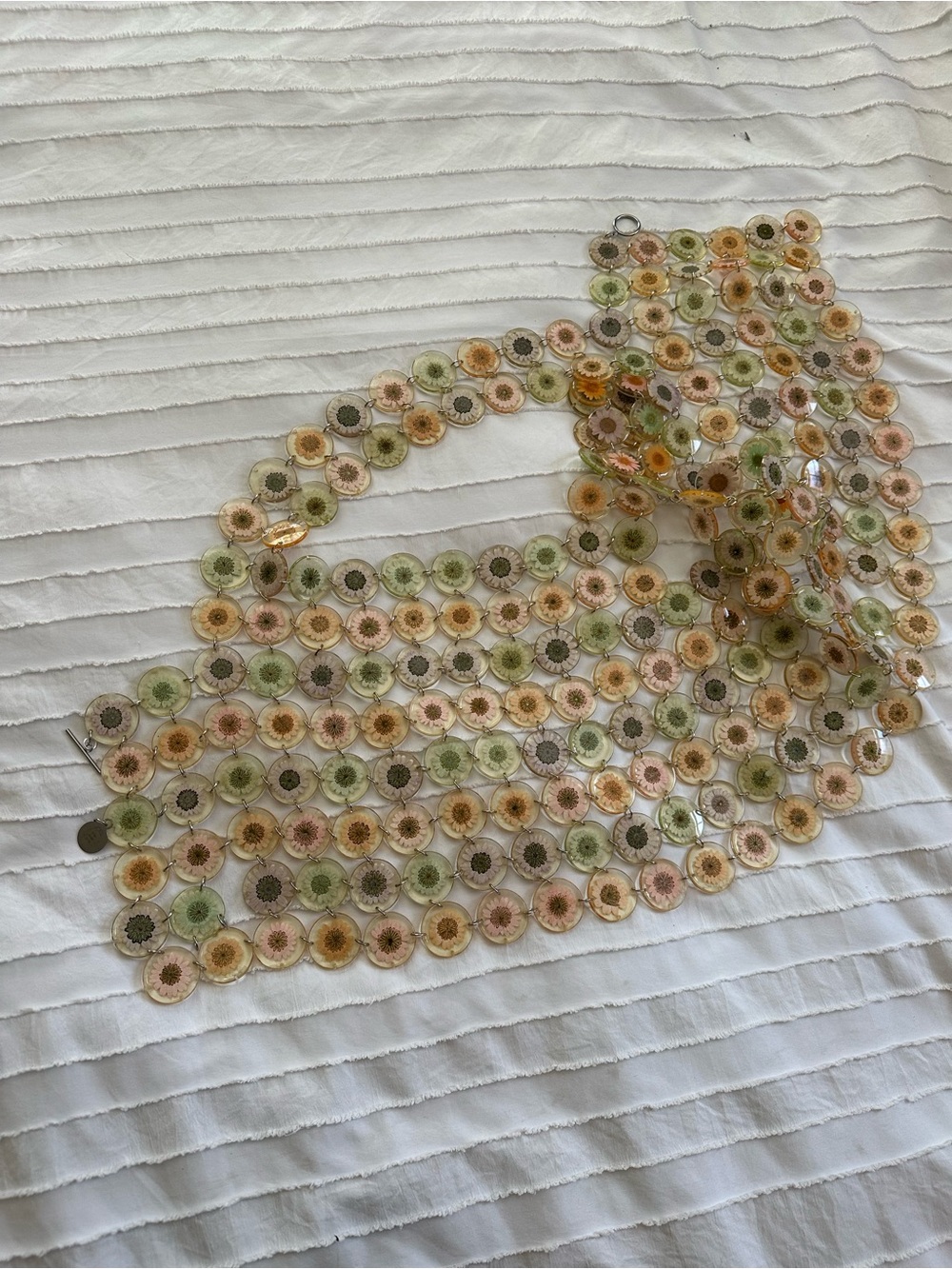 Dauphinette Neon Daisy Chainmaille Crop Top aso Hilary Duff Aso Blake Lively M - Picture 6 of 15